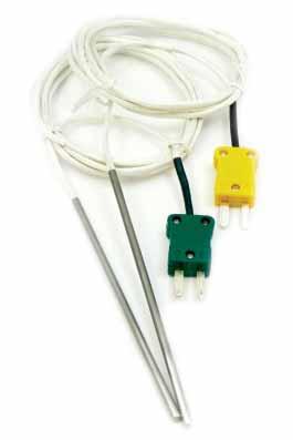 com YOUR THERMOCOUPLE The probe supplied with your EL-USB-TC-LCD is a K-type thermocouple designed to measure temperatures from 0 to 400ºC (32 to 752ºF).
