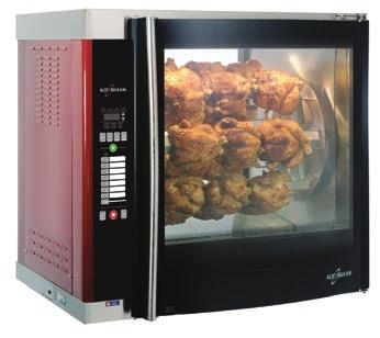 Rotisserie Ovens ar-7e ELECTRIC b cook and hold in a single counter top rotisserie that features a combination of convection and radiant heat.