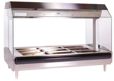 Merchandisers Hot Food table hft2-300 b Freestanding, self-service merchandiser designed to hold and display hot food fresh and moist for hours without adding water.
