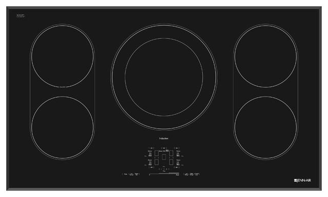 Induction Cooktops Jenn-Air 26 Offers 30 induction cooktop with 4 cooking zones and a bridge element (when 2 zones are connected to make one large cooking zone).