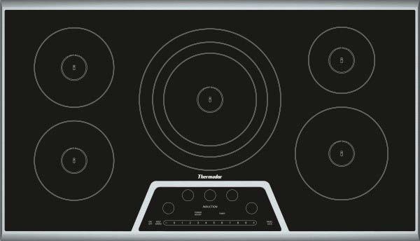 Induction Cooktops Thermador 31 Thermador markets a 36 with 5 cooking zones and the 30 will have 4 cooking zones. Both models will have a speed heating boost to speed up your cooking.