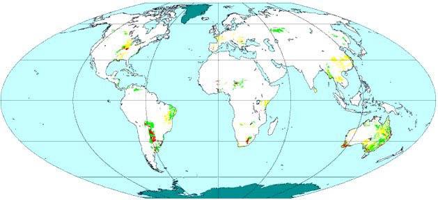 Regional distribution of Planosols The world s major Planosol areas occur in subtropical and temperate regions with clear alternation of wet and dry seasons, e.g. in Latin America (southern Brazil,