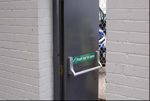 Side-Hinged Exit Door Must be used to connect any room to an exit route A door that connects any room to an exit route must swing