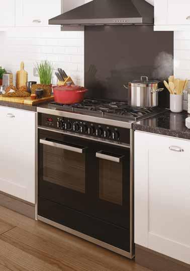 Both models are a dual fuel configuration with triple oven cavities and come with a built in splashback.