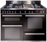 dual fuel models available Sizes from 70cm to 120cm wide One, two or three oven