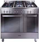 available RV701 Dual fuel 5 burner gas hob Twin cavity oven, 2/4 functions More details