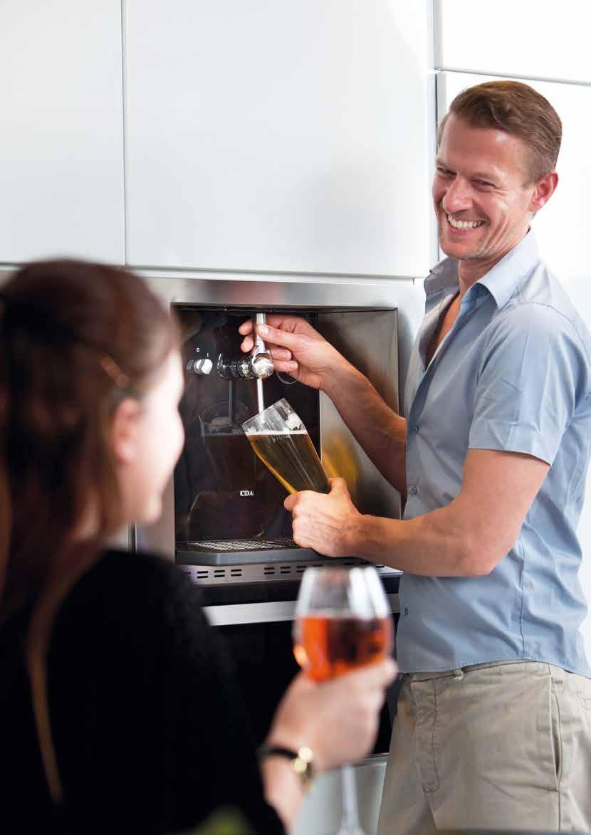 Wine coolers Integrated compact draught beer dispenser With an integrated flash chiller, this beer dispenser will have your drink chilled and ready to serve in just 5 minutes.
