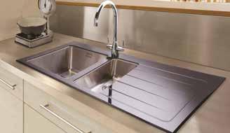 Our comprehensive sink range offers maximum impact combined with cutting edge technology - the KG80 even has Ariapura where titanium dioxide