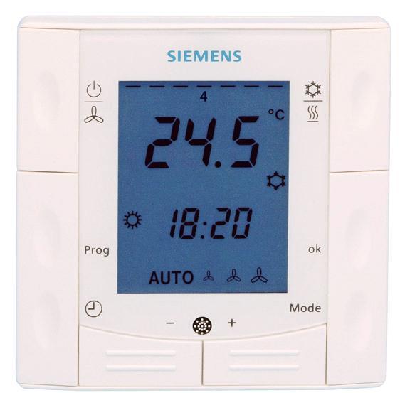 3.11.4 Example of heating and cooling demand zone The building is equipped with Synco controls on the generation side and RDF../RDU../RDG.. room thermostats on the room side.