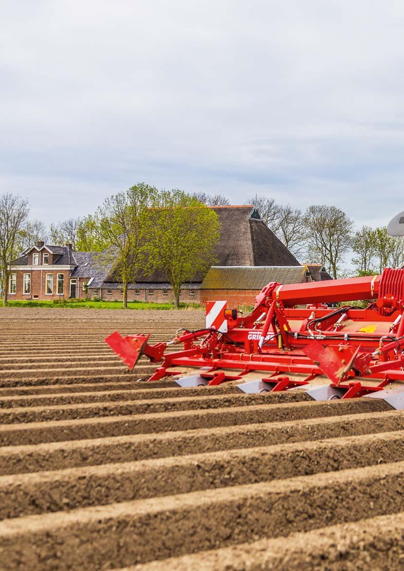 Rotary hillers GF Special features at a glance: Rotary hiller Suitable for accurate ridge hilling in 2-phase potato cultivation (planting and ridging separately) for early potato planting in wet and