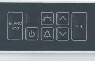 The electronic controller is fl ush-mounted and equipped with a membrane keyboard for perfect hygiene. Integrated alarm systems.