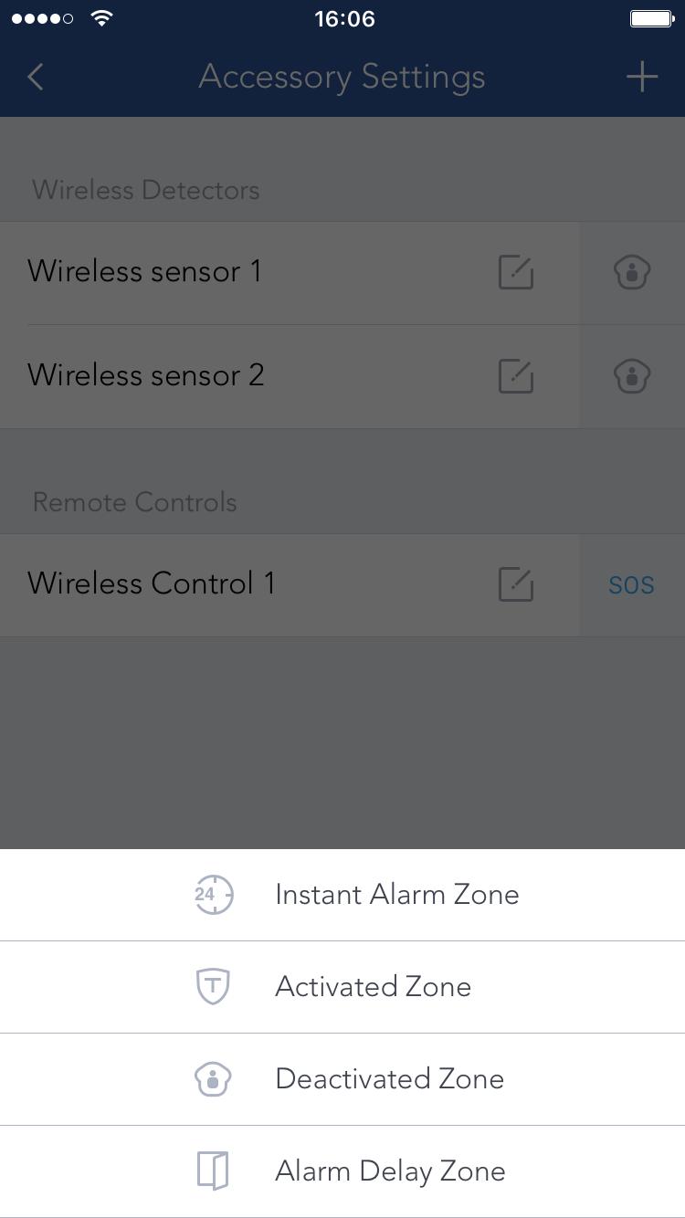 Activated Zone : Sensors set to Activated Zone are armed whether the alarm is in Arm (Full Arm) or Home Arm (Part Arm) Mode. We recommend setting Window/ Door Sensors to Activated Zone.