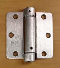 This hinge can be adjusted to accommodate the amount of force that is used to close the door.