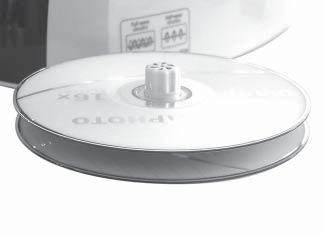 Cleaning CDs and DVDs: For cleaning CDs and DVDs, you can use the included CD holder. The holder is suitable for cleaning CDs and DVD s at the same time. Insert a CD onto the post in the holder.