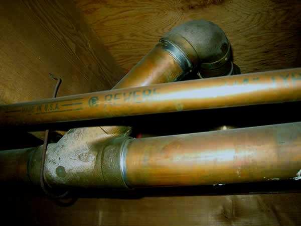 copper pipe WATER DWV DWV ( drain waste & vent ) copper drain lines have yellow stripes copper