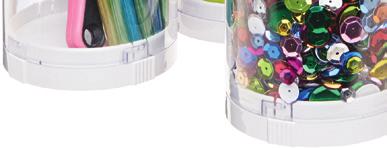 customize canisters to a variety of sizes Remove center lids / bases