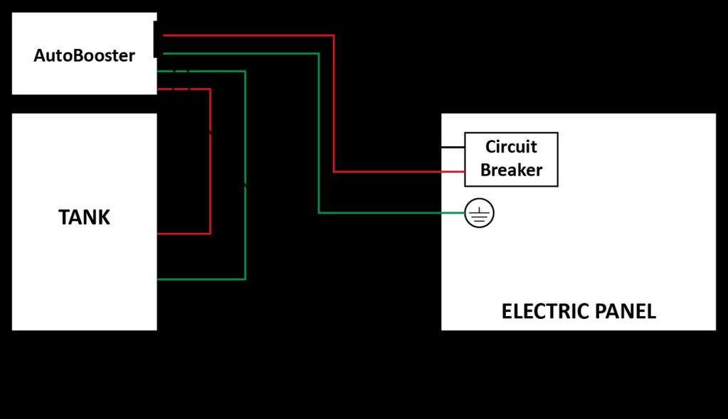 Electrical Wiring Diagram Normal Tank Configuration: AutoBooster and Electric Tank
