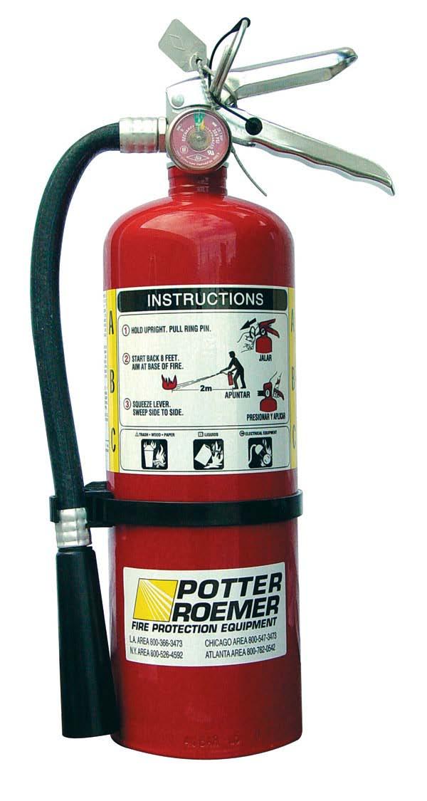 Extinguisher Types: Dry Chemical Dry chemical extinguishers are filled with a fine power that stops the chemical reaction and reduces the