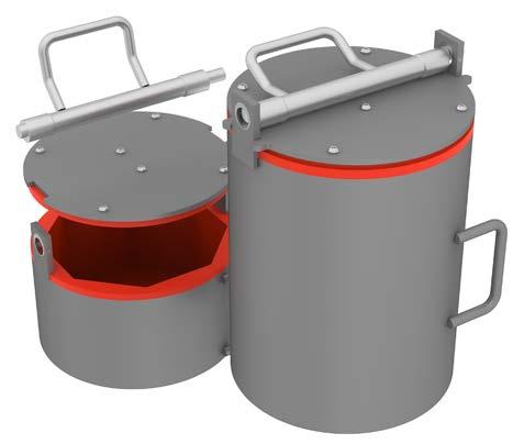 CPC1000 Modular Processing Barrels are locked with a simple lid and cam system, ensuring parts are secure. United s secure locking cam system doesn t require tools and is easy to use.