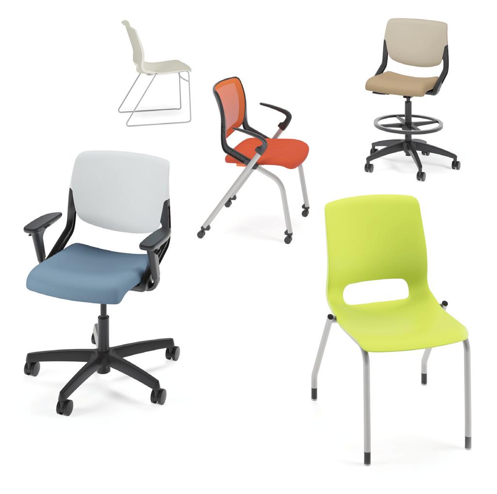 PICK YOUR FAVORITE Motivate chairs conform to your space just as well as they conform to your body. Whatever your needs, Motivate has the solution.