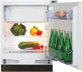 h 819-889 min 548 80 595 min 550 600 100-170 820-890 fw253 Integrated/under counter fridge with ice box Interior light 2 glass shelves 1 salad crisper drawer 2 in-door balconies 1 egg tray Ice box