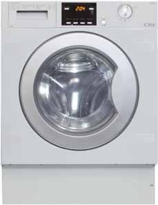 ci325 Integrated washing machine 1200 rpm spin speed 11 programmes 6kg wash load Delay timer Variable wash temperature Variable spin speed 15 minute quick wash function Delicates wash function Cold