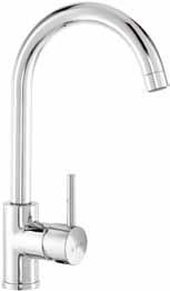 tc55 Monobloc tap with swan neck spout Dual flow Minimum pressure 0.
