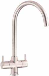75 bar Pull-out spray Ceramic ¼ turn valves Hose extends 500mm max Supplied with rigid copper tail