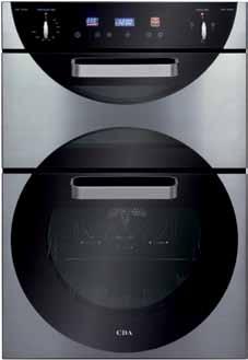 Q-style Double ovens 9q6 Built-in electric designer double oven top oven lower oven Easy clean enamel interior Interior halogen lights Cooling fan Chromed rack sides with integrated anti-tilt shelves
