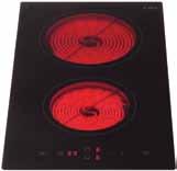 hc3620 Domino two zone ceramic hob Front control Electronic touch control 9 power levels Easy clean surface Residual heat indicators 99 minute timer LED display Safety key lock Auto safety switch off