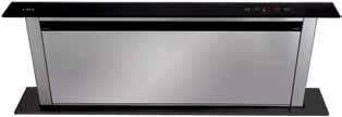edd61/91 Downdraft extractor Sleek and super effective, downdraft extractors slip silently away below the worktop when not in use - the perfect choice for a minimalist, super modern kitchen, or for a