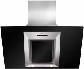 evg6/9 Designer extractor evg6-60cm wide evg9-90cm wide Ducted/re-circulating installation 3 speeds + intensive Twin fan motor Touch control Dishwashable aluminium grease filters 2 x 20W halogen