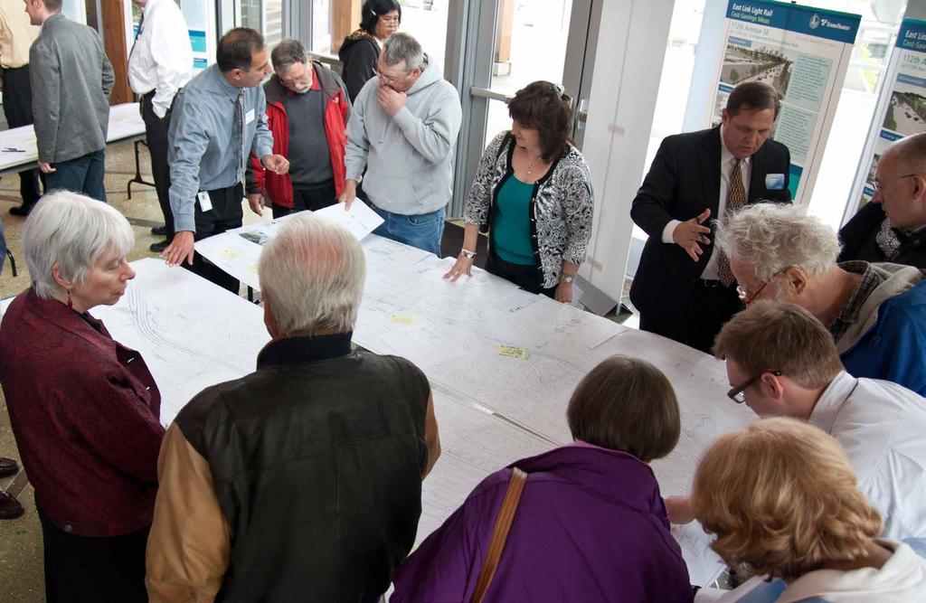 DESIGN AND CONSTRUCTION OPEN HOUSE The purpose of tonight s meeting is to provide: Design concepts of the new Operations and Maintenance Facility in Bellevue. Agenda 5:30 p.m. Open House Early concepts of potential transit-oriented development opportunities.