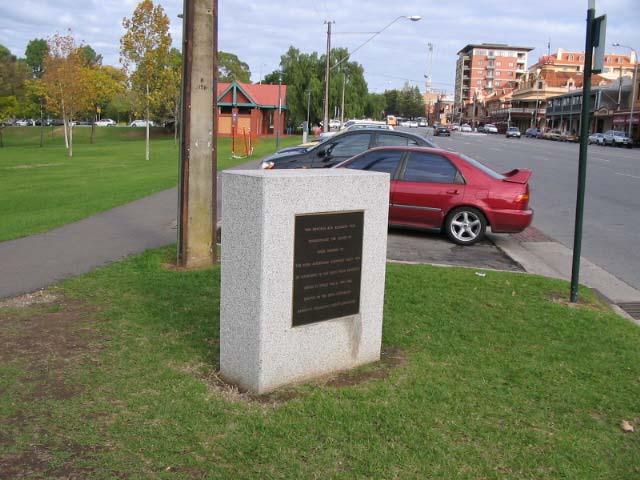 plaque, erected by the 2/9 th Australian Armoured Regiment Group Association, the