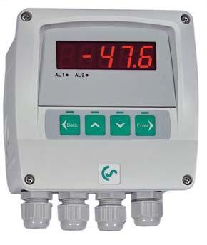 Dew point monitoring DS 52 for desiccant driers Consisting of: - Digital process meter DS 52 (0500 0009) - Standard measuring chamber Special features: System ready for plug-in: Everything completely