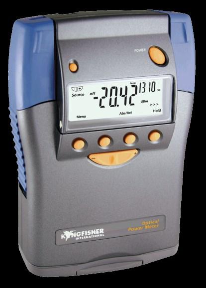 TEST EQUIPMENT POWER METERS, LIGHT SOURCES Kingfisher KI-9800 Light Source Kingfisher KI-3800 Light Source Inexpensive handheld source for testing and commissioning optical fibre networks.