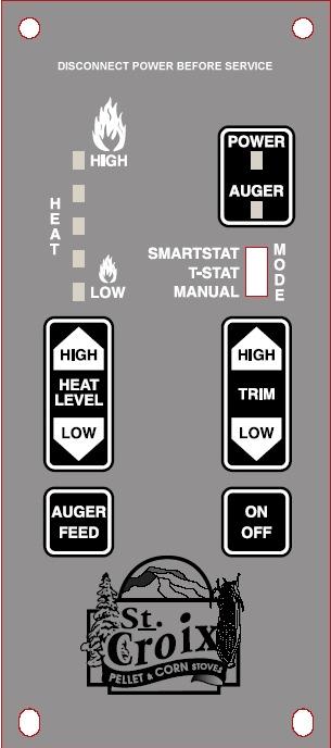 Control Board Features The Control Board controls all functions of the Element-MF by monitoring the sensors in the system. These sensors serve 2 purposes. a. General Operation of the Stove. b. Safety Features, to shut the unit down in the event the sensors detect a problem in the unit.