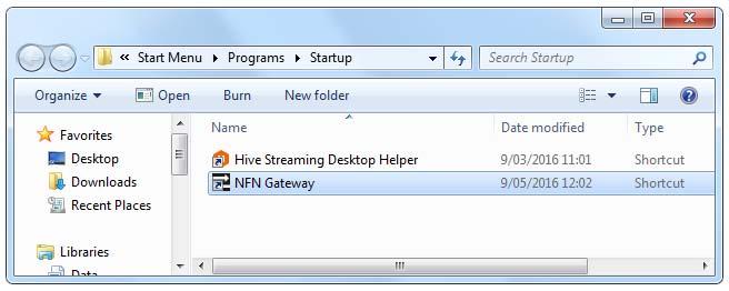should prevent the task from starting until VeriFire Tools itself is started Method 2 - Preventing Auto Start-up of NFN Gateway task - Navigate to the Startup folder by selecting the Windows Start