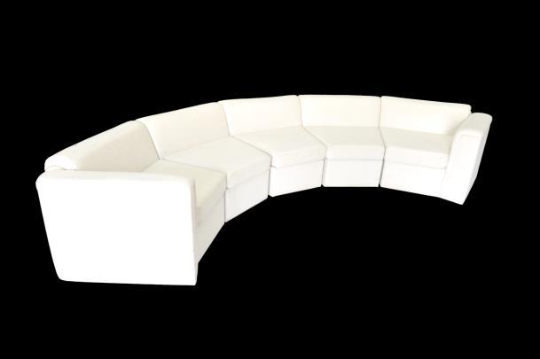 H81cm Pentagon 5 Seat Sofa