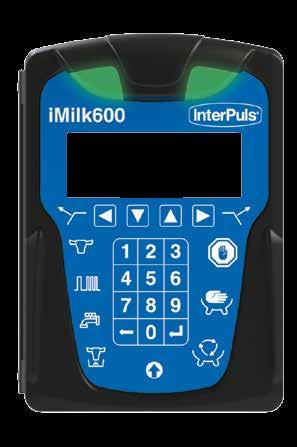 The imilk600 panel, user friendly, displays: milk yield, temperature, milking time, cow number and conductivity in real-time.