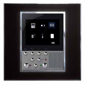 10 Multimedia Touchscreen Controls all BUS functions: lighting, temperature, scenario, door entry system and sound distribution Video door entry and surveillance Broadcasts multimedia content: web,