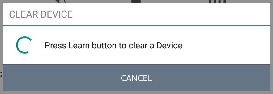 Touch Clear Device Panel will start sending a Clear signal Press Pair or Learn button on device* Panel returns to Z-Wave Device menu
