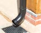 INFINITY GALAVANISED STEEL ROUND DOWNPIPES & FITTINGS SHOE Long heel (projects 175mm from the wall incl.