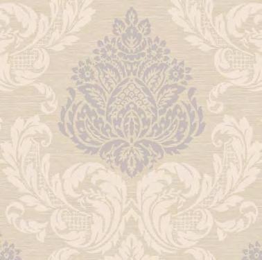 SILKY DAMASK This silky damask speaks of the Deep South and refined living. The large scale design is a lovely example of the elegance and grace found in spacious Georgian plantation homes.