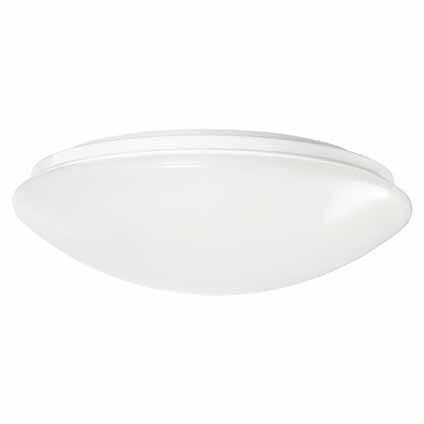 Dimmable Dimming Trailing edge dimmers Lifespan 30,000h Metal base with polycarbonate lens 17W LED