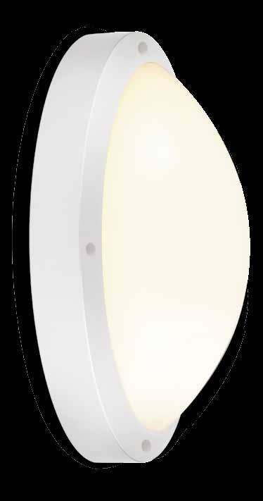 With a weatherproof IP65 rating, it is the ideal solution as an outdoor oyster light or bunker wall light.