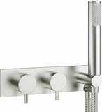 THERMOSTATIC SHOWER VALVE THERMOSTATIC SHOWER VALVE THERMOSTATIC SHOWER VALVE Double outlet thermostatic shower valve with kit Twin lever Precise thermostatic control, maintaining selected temp to