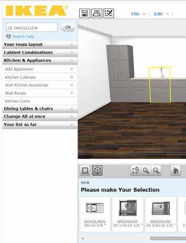 8 Design your new kitchen with the Use the IKEA Home Planner with your measurements to design, experiment and create your kitchen in 3D.