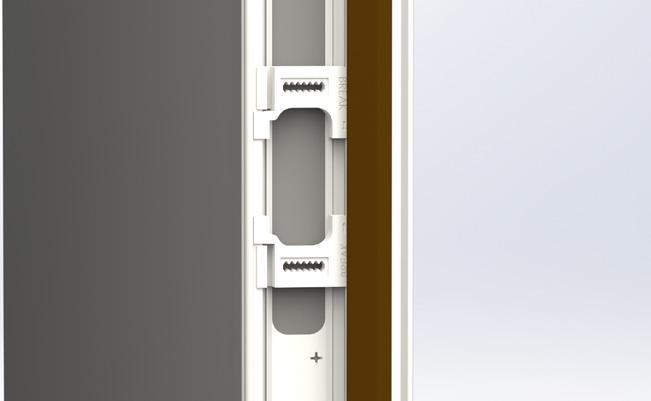 The loaded securely seals, independently of the bolt, against against the sill fighting air and water infiltration, even in imperfect conditions.
