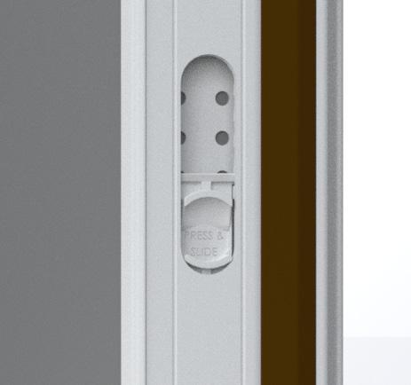 Slide to retract. That s it. Security Comes Standard: When each of the astragal s 18" bolts are engaged, the inactive door is secured in place. No extra locking steps necessary.